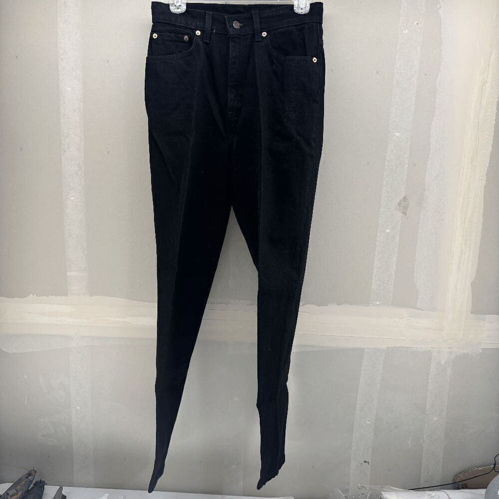 Vintage Levis 521 Black 90s Y2K Tapered Leg Fit HIgh Rise Size 10 Made USA Mom